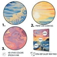 thumbnail image 3 of Designart "Sunrise Over The Rainbow Ocean IV" Ocean Floater Framed Wall Art Prints, 3 of 5