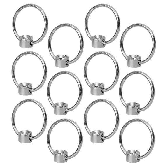 Solid Ring Handles for Home Use Silver Alloy 12 Pcs Easy to Install and Portable Design