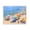 Vibrant Beach Day Scene, variant on Stupell Industries Contemporary Colorful Day at Beach Black Floating Frame Canvas Art, 21 x 17, by LSR Design Studio