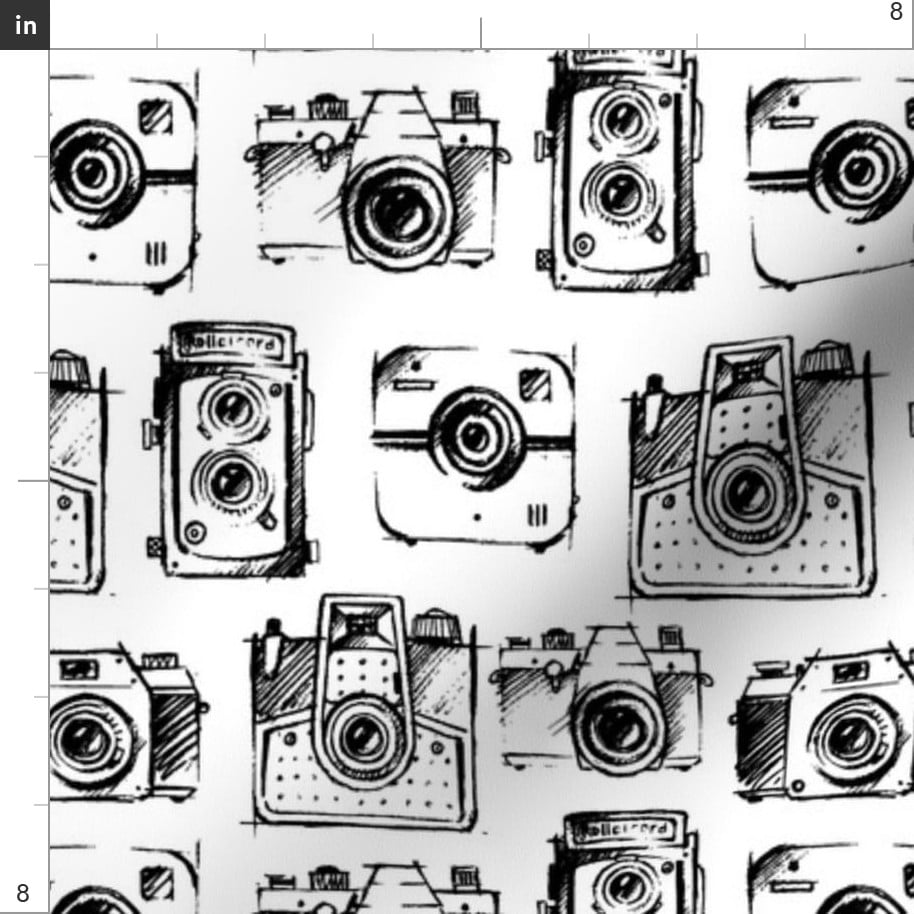 Cocktail Napkins Camera Black And White Vintage Retro Photography 