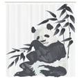 thumbnail image 3 of Ambesonne Animal Shower Curtain, Panda in Zoo Chinese, 69"Wx70"L, Cadet Blue White, 3 of 5
