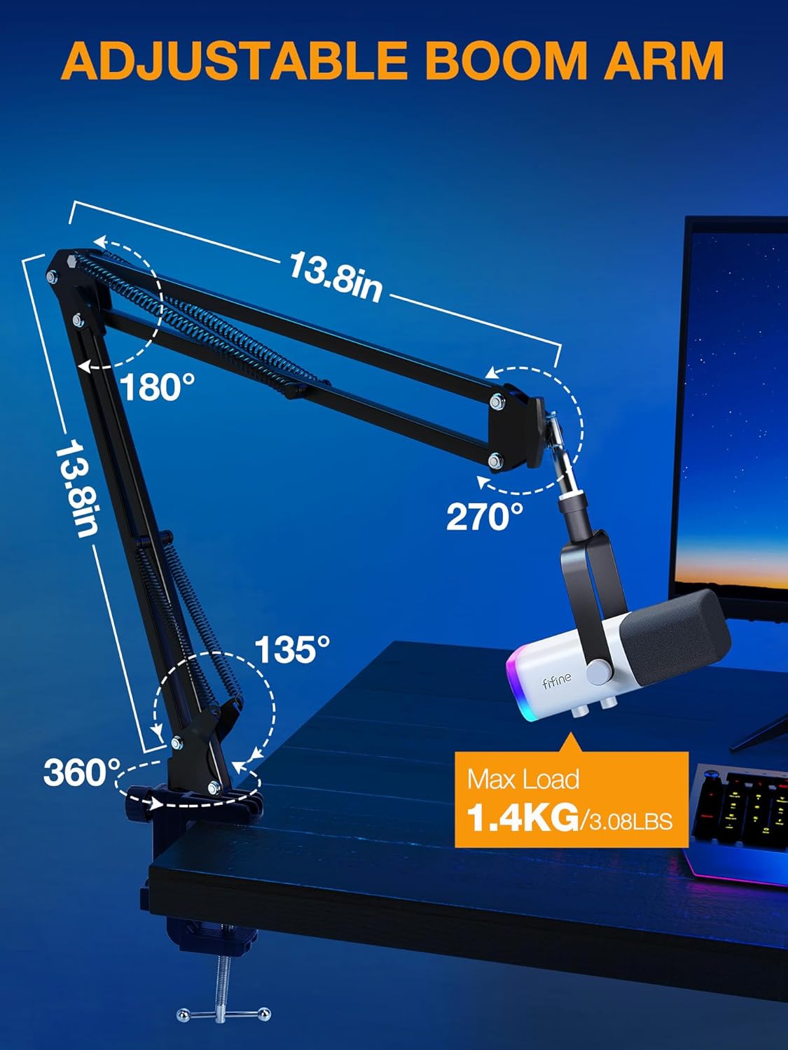 SUNMON QuadCast Boom Arm Microphone Stand photo 5