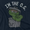 thumbnail image 2 of Sesame Street Oscar The OG Unisex Adult Long-Sleeve T Shirt, Navy, X-Large, 2 of 3