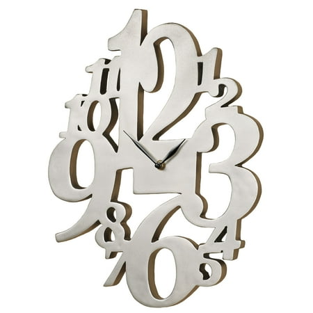 Gallimaufry Wall Clock Nickel 12.5” x 1.5” x 16”