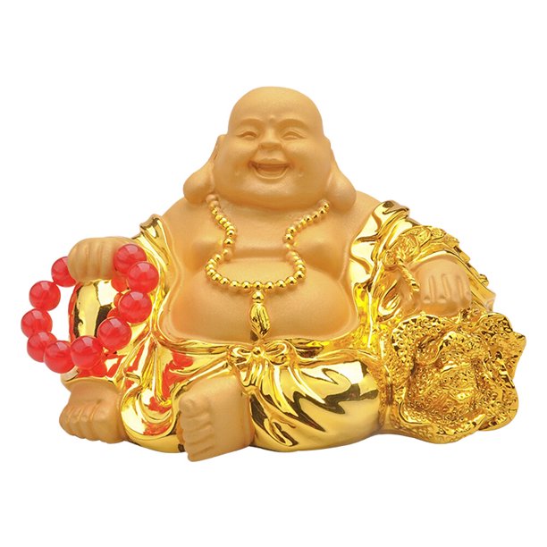 EeaseMX Figura de Buda, decoración para coche, resina, estatua de Buda Maitreya, adorno religioso