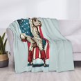 thumbnail image 4 of Throw Blanket for Couch - Cute Alpaca USA Flag Soft Comfy Lightweight Cozy Warm Throw Blanket, Fuzzy Plush Flannel Blanket & Throws for Sofa and Bed All Season, 4 of 8