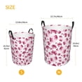thumbnail image 5 of Balery Lilies Flowers Round Laundry Basket with Handles Waterproof Freestanding Laundry Hamper for Clothes Toys in the Dorm and Family-Medium, 5 of 8