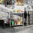 thumbnail image 2 of HOMCOM Stainless Steel Prep Table, Heavy Duty Workbench Table, 2 of 10
