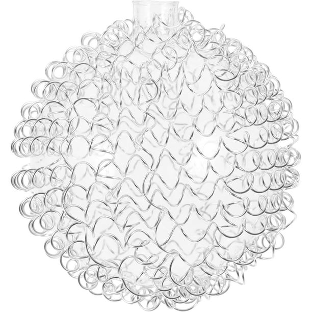 Pantalla de lámpara de alambre de aluminio G4, cubierta de lámpara de vidrio transparente de alambre de aluminio, marco para pantalla de lámpara colgante