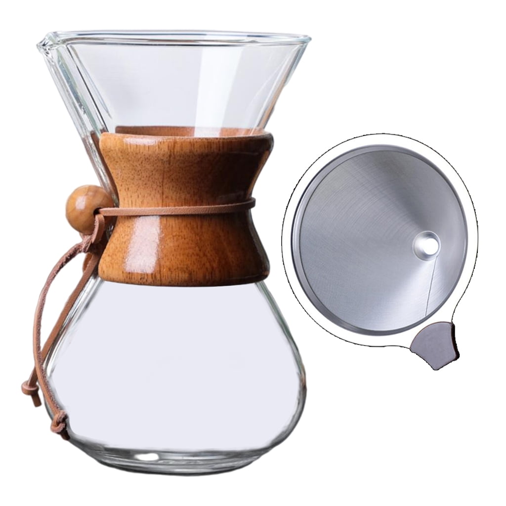 Rongfmy Delicacy Kitchen 600ml Pour Over Coffee Maker Borosilicate