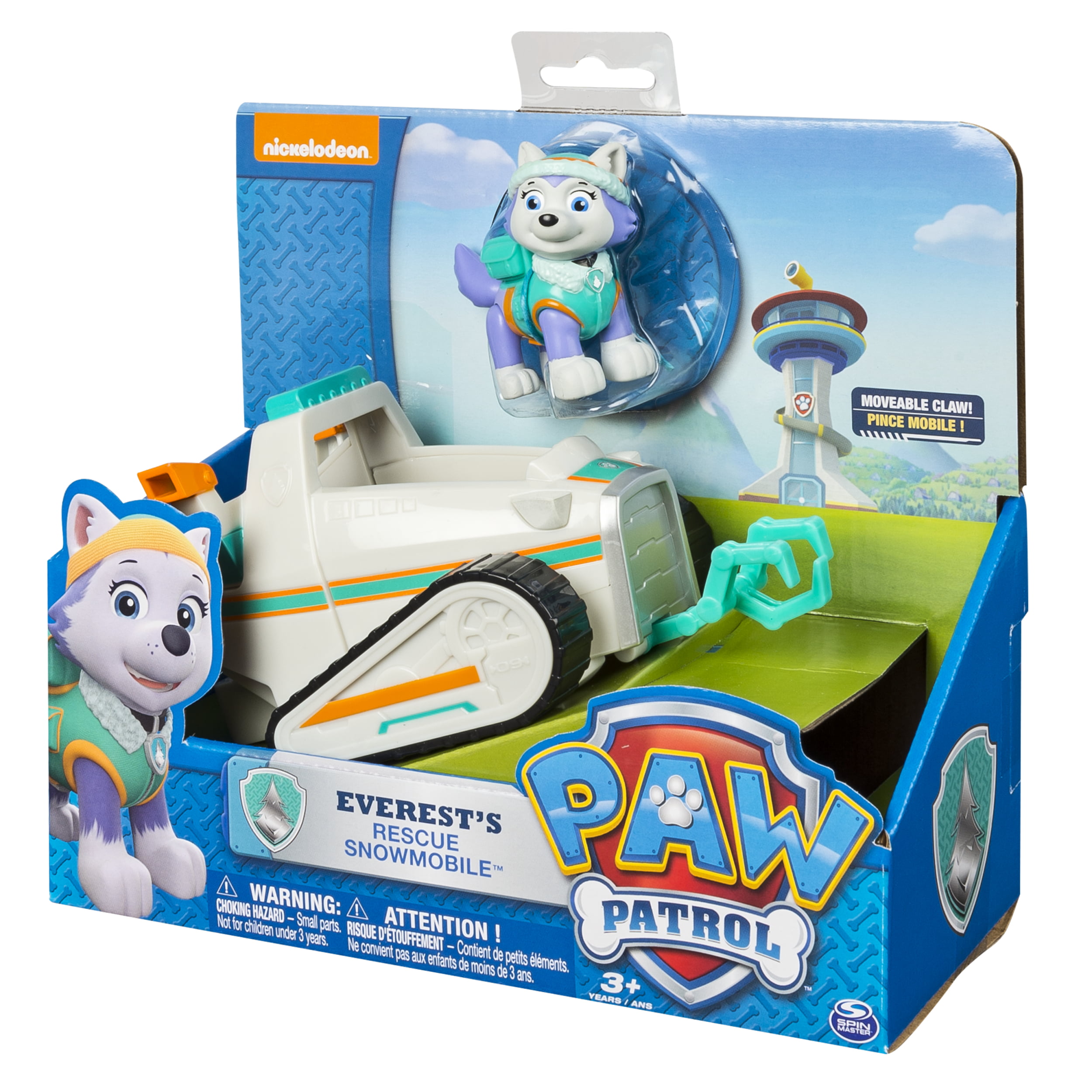 Paw Patrol Everest's Rescue Snowmobile Vehicle and Snow Pup Figure 