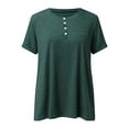 thumbnail image 3 of Sexy Dance Summer Tops For Women Short Sleeve Casual Blouse Ladies Boho T-Shirt Basic Tee Tops Loungewear, 3 of 6