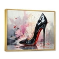 thumbnail image 2 of Designart "Stylish Red And Black High Heels Sleek Silhouette VIII" Fashion Floater Framed Canvas Wall Art, 2 of 7