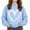 Blue, variant on WAVSUF Girls Hooded Sweatshirts, Heart Print Hooded Long Sleeve Fall Casual Daily Pullover Pink 7-8