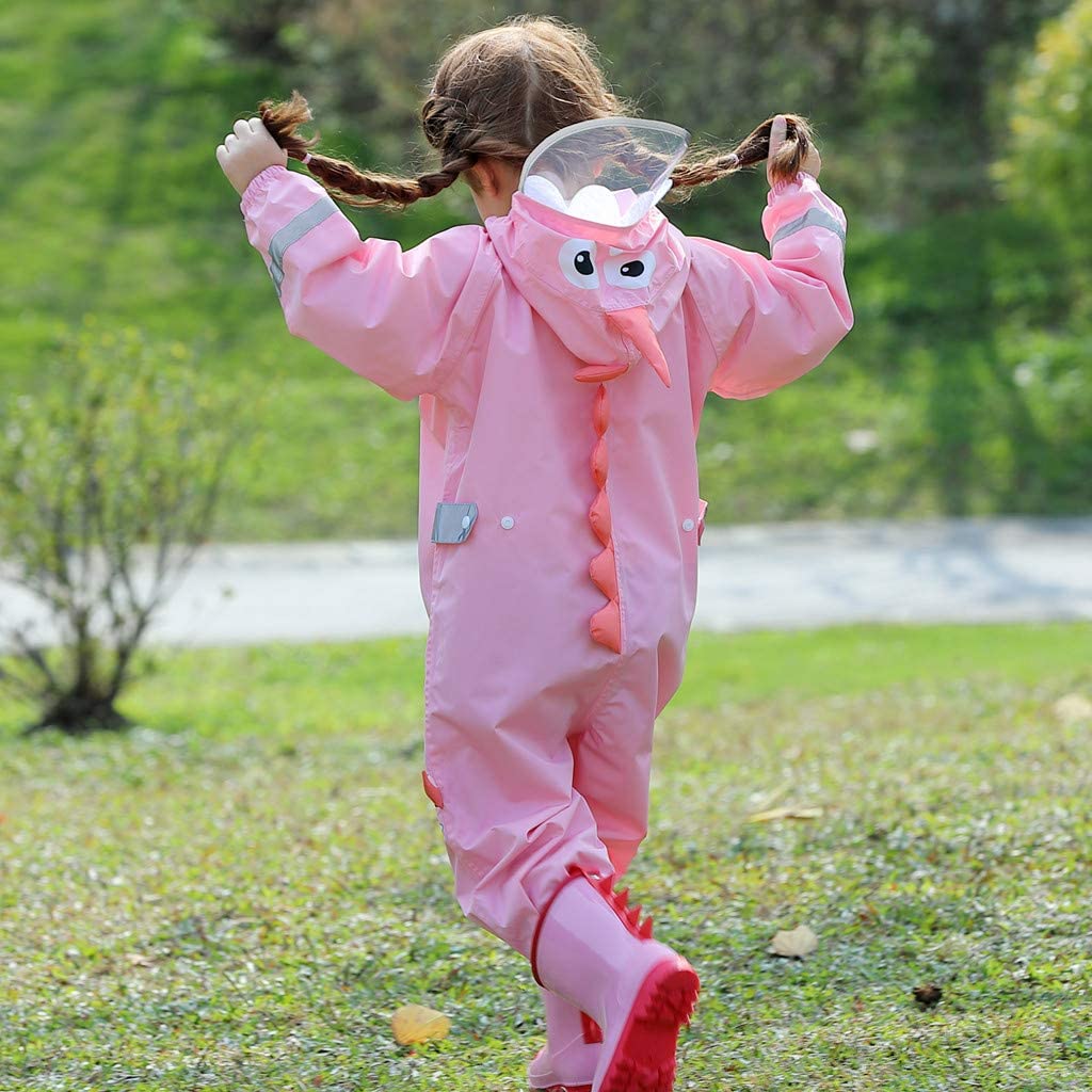 Poncho Waterproof ZZwxWA Kids Toddler Rain Suit For Boys Girls