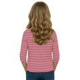 thumbnail image 5 of Abcomgle Girls Tops Size 10-12 Crewneck Striped Toddler T-Shirt Summer 3/4 Sleeve Toddler Girls T-Shirts Fashion Cotton Toddler Tops Girls, 5 of 5
