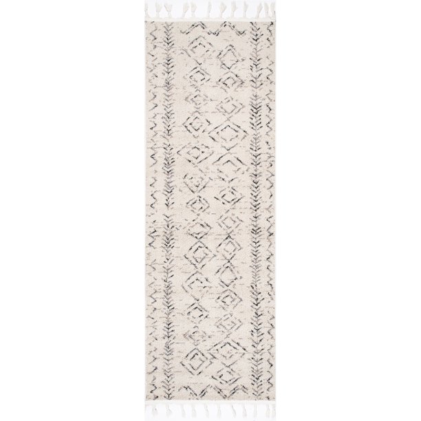 nuLOOM Meredith Moroccan Runner Rug, 2' 6" x 8', Ivory