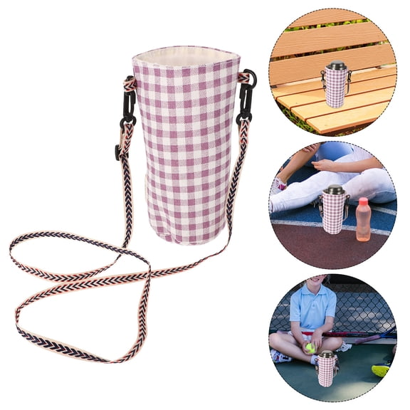 IMIKEYA Durable Purple Water Bottle Bag with Versatile Design for Home