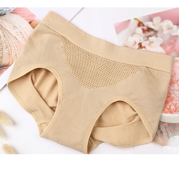 Paiwinds Women’s Honeycomb Warm Abdominal & Hip Lifting Briefs, Antibacterial Compression Underwear for Gentle Shaping, One Size Free Size