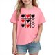 thumbnail image 3 of TaTaai School Season Cute Print Short Sleeve T-Shirt, Valentine's Day Casual Top, Unisex All Season Graphic Tee Gift, 3 of 8