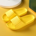 thumbnail image 1 of Xiao Hua Sandalias de baño antideslizantes de secado rápido para mujer y hombre, con suela gruesa y amortiguación extra (talla 40-41, color amarillo), 1 of 2
