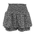 thumbnail image 7 of Wxolcjlv Womens Ditsy Floral Skort Smocked Waist Double Layer Skirts, 7 of 7