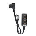 thumbnail image 3 of D Tap Male To 4 Female Splitter, Portable Stable Transmission Tension Resistant D Tap Male To 4 Female Power Cable  For V Interface Batteries, 3 of 8
