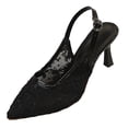 thumbnail image 2 of Aobny Wingtips Shoes for Women Teacher Shoes Stiletto High Heels Closed Pointed Toe Shoe Black Soft Toe Ankle Strap Pointy Toe Womens Summer Shoes,Size 41, 2 of 8