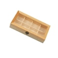 thumbnail image 1 of Wooden Tea Bags Storage Box Container with Tea Bag Glass Top 29x13x5cm 8 Sections, 1 of 5