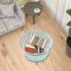 thumbnail image 4 of Cesta de plástico para escritorio con asas | Organizador pequeño para brochas de maquillaje, artículos de oficina y accesorios para el hogar | Contenedor de malla azul, 4 of 6