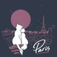 thumbnail image 2 of Junior's Aristocats Duchess and Thomas Love in Paris Racerback Tank Top Indigo X Small, 2 of 4
