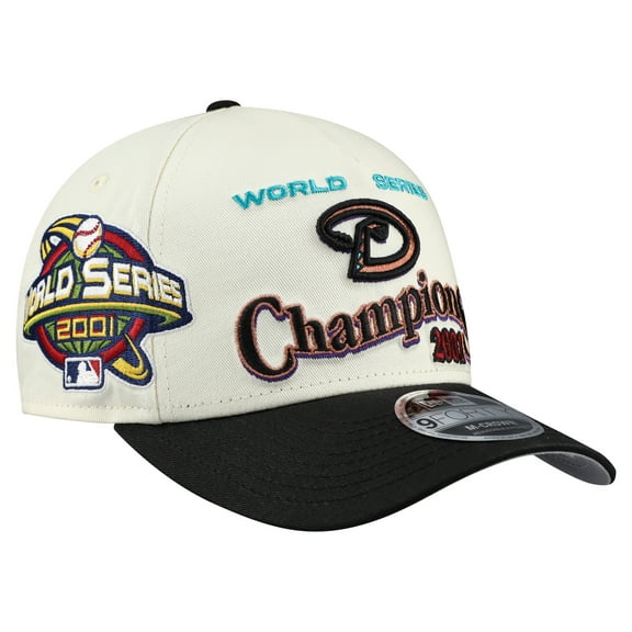 Men's New Era  Cream/Black Arizona Diamondbacks World Series 9FORTY M-Crown A-Frame Adjustable Hat