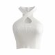 thumbnail image 4 of Txlixc Chaleco de estilo simple ajustado para mujer, tops cortos sin mangas con cuello halter Txlixc Sexy, 4 of 7