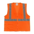 thumbnail image 2 of Protective Industrial Products Zipper Mesh Vest Class 2 Hi-Vis Orange Ansi Type R Medium, 2 of 2