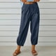 thumbnail image 1 of ICHUANYI Liquidación Moda Mujer Verano Casual Suelto Algodón Y Lino Bolsillo Pantalones Pantalones ICHUANYI WER202308246645, 1 of 7