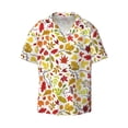 thumbnail image 3 of Cauagu Colorful Leaves Men's Short Sleeve Button Down Hawaiian Shirt for Men Bowling Shirts Casual Summer Beach Shirt,Large, 3 of 6