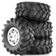thumbnail image 1 of 4pcs 128mm 1/10- Beadlock Wheel Rim Rubber Tire Set, 1 of 5