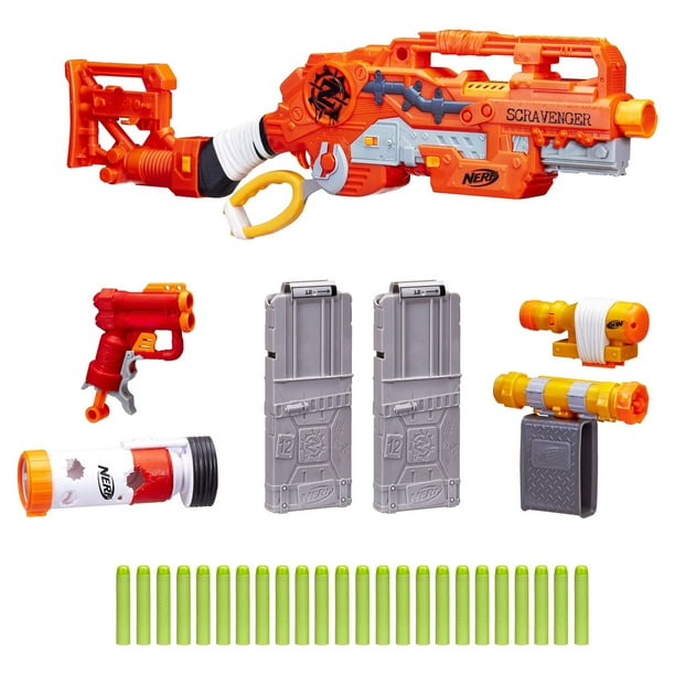 Nerf Zombie Strike Survival System Scravenger with Two 12-Dart