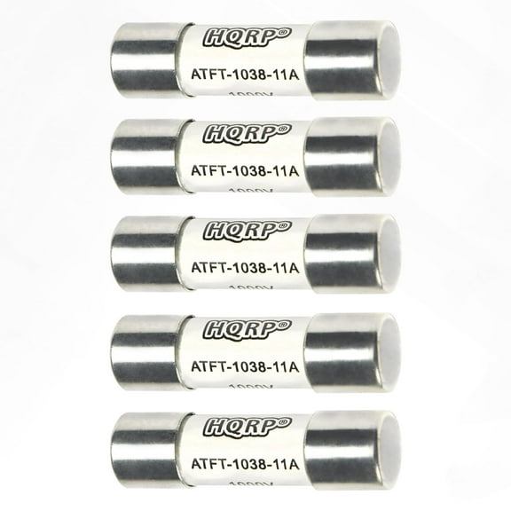 HQRP 5-Pack DMM-11a Fast-Acting Digital Multimeter Fuse 11Amp 1000V Replacement for Bussmann DMM-11, DMM-11a, DMM-B-11, DMM-B-11a, DMM-11AR, LITTELFUSE Flu 11a, Compatible with Fluke, Brymen, Klein