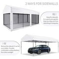thumbnail image 4 of Suntime 10'x20' Easy Pop Up Rectangular Canopy w/Removable Sidewalls, White, 4 of 12