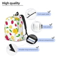 thumbnail image 3 of Disketp Strawberry and Lemon print Canvas Backpack Lightweight Travel Daypack Student Rucksack Laptop Backpack-Small, 3 of 5