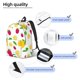 thumbnail image 3 of Disketp Strawberry and Lemon print Canvas Backpack Lightweight Travel Daypack Student Rucksack Laptop Backpack-, 3 of 5