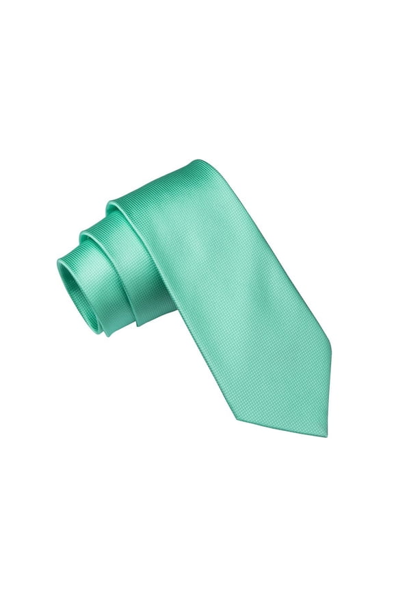 Mens Solid Color Tie 2 Inch Woven Wedding Necktie For Men