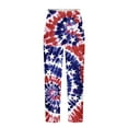 thumbnail image 5 of Men's American Flag Print Pants Casual Relaxed Breathable Pants Drawstring Patriotic Holiday Long Pants, 5 of 5