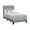 Multi-color, variant on Monarch Bed, Twin Size, Upholstered Light Blue Boucle, Transitional