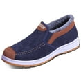 thumbnail image 4 of Dsscvnef Bottes de Neige pour Hommes Hiver Chaudes Semelle Non Épaisse Bout Rond Mode Superposition Bloc de Couleur Chaussures Confortables pour Extérieur, 4 of 5