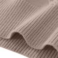 thumbnail image 5 of ManxiVoo Elegant Stand Collar Knit Sweater For Women Semi High Neck Lightweight Pullover Long Sleeve Soft Layering Staple XL Size Khaki, 5 of 7