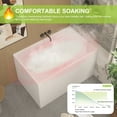 thumbnail image 6 of 43" Acrylic Freestanding Soaking Bathtub,Rectangle Soaking Hot Ice Bath Tub,White, 6 of 7