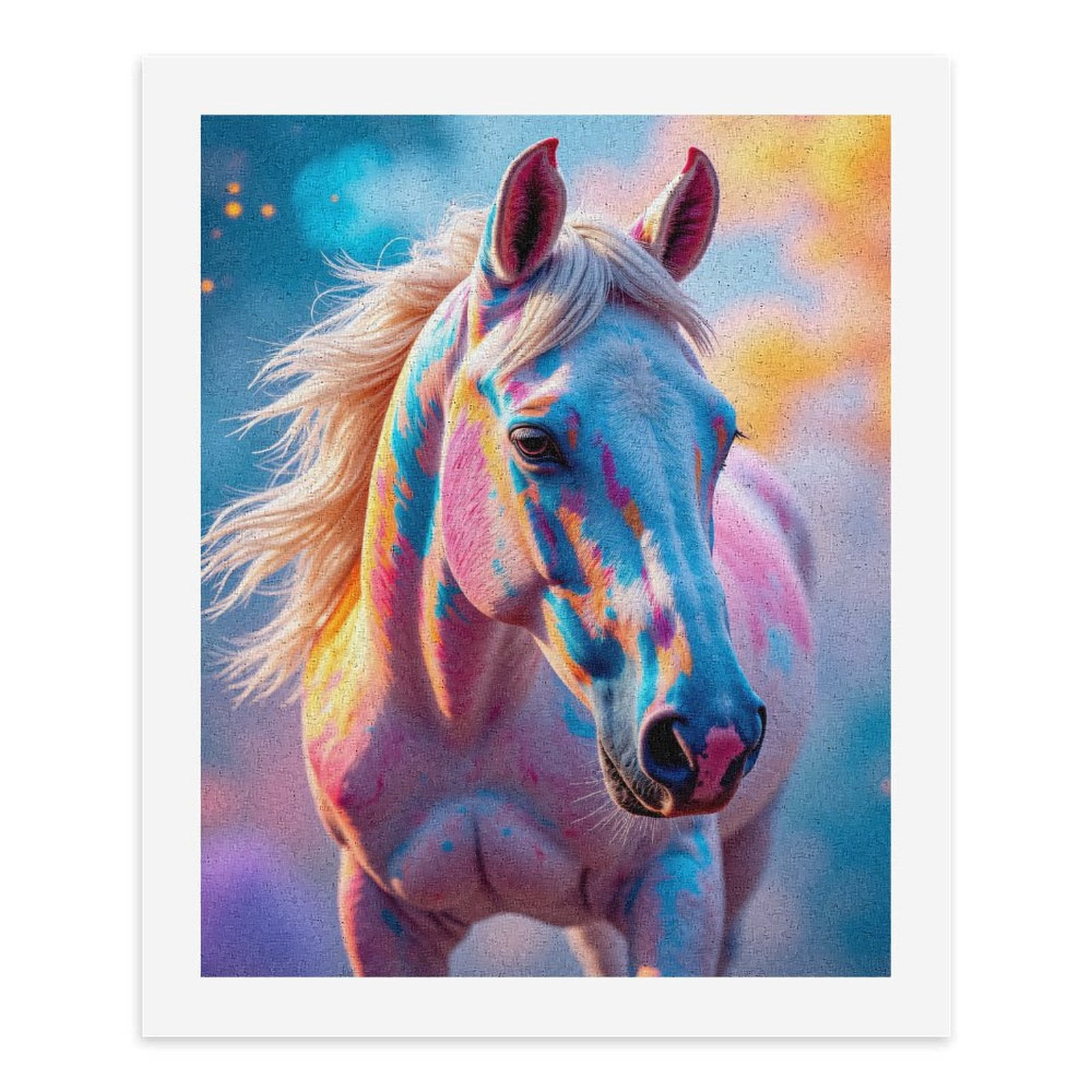 Paint By Numbers Kit for Adults Beginner - DIY Colorful Vibrant Horse Art Fantasy Canvas Painting Kits for Adults, Frameless Paint By Number for Adults for Home Wall Decor 16x20 Inch