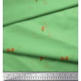 thumbnail image 3 of Soimoi Green Viscose Chiffon Fabric Flower Buds & Triangle Geometric Printed Craft Fabric by the Yard 42 Inch Wide, 3 of 3